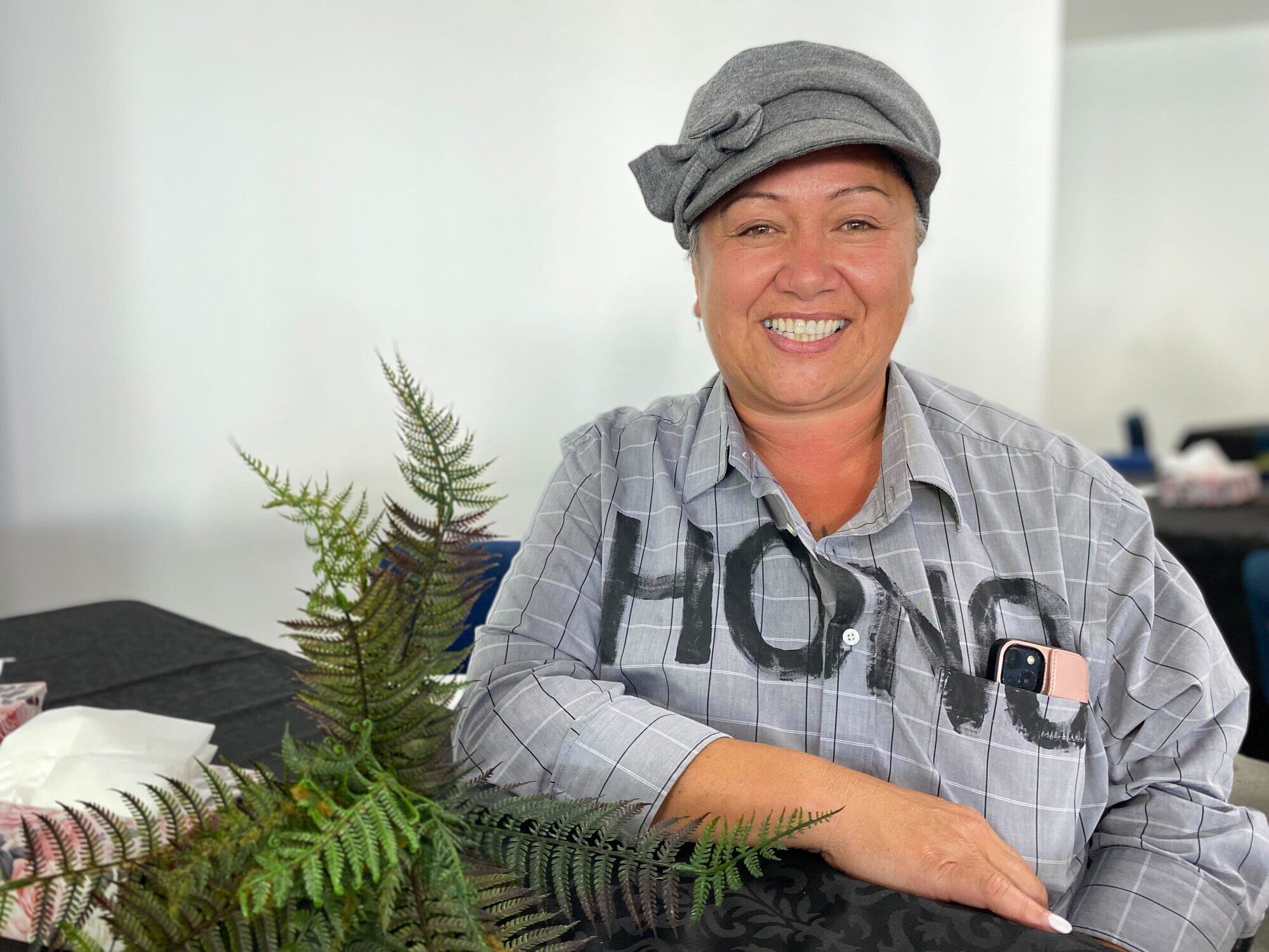 Ngāi Tūkairangi hapū and Ngāi Te Rangi iwi spokeswoman Ange Webster at the He Maimai Aroha Community Care Centre. Photo / Rosalie Liddle Crawford