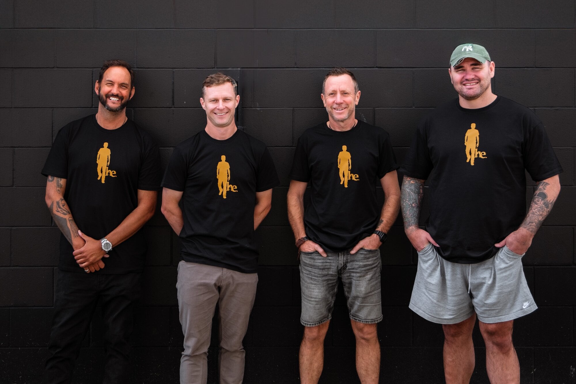 Gavin Bisman (MC), Corey Choat, Paul Anthony and Russell Packer will speak at the He. event.  Photo / Supplied
