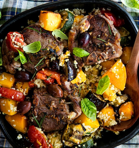 Tray Bake Cooking Lamb Steaks In The Oven Persian-Spiced Lamb