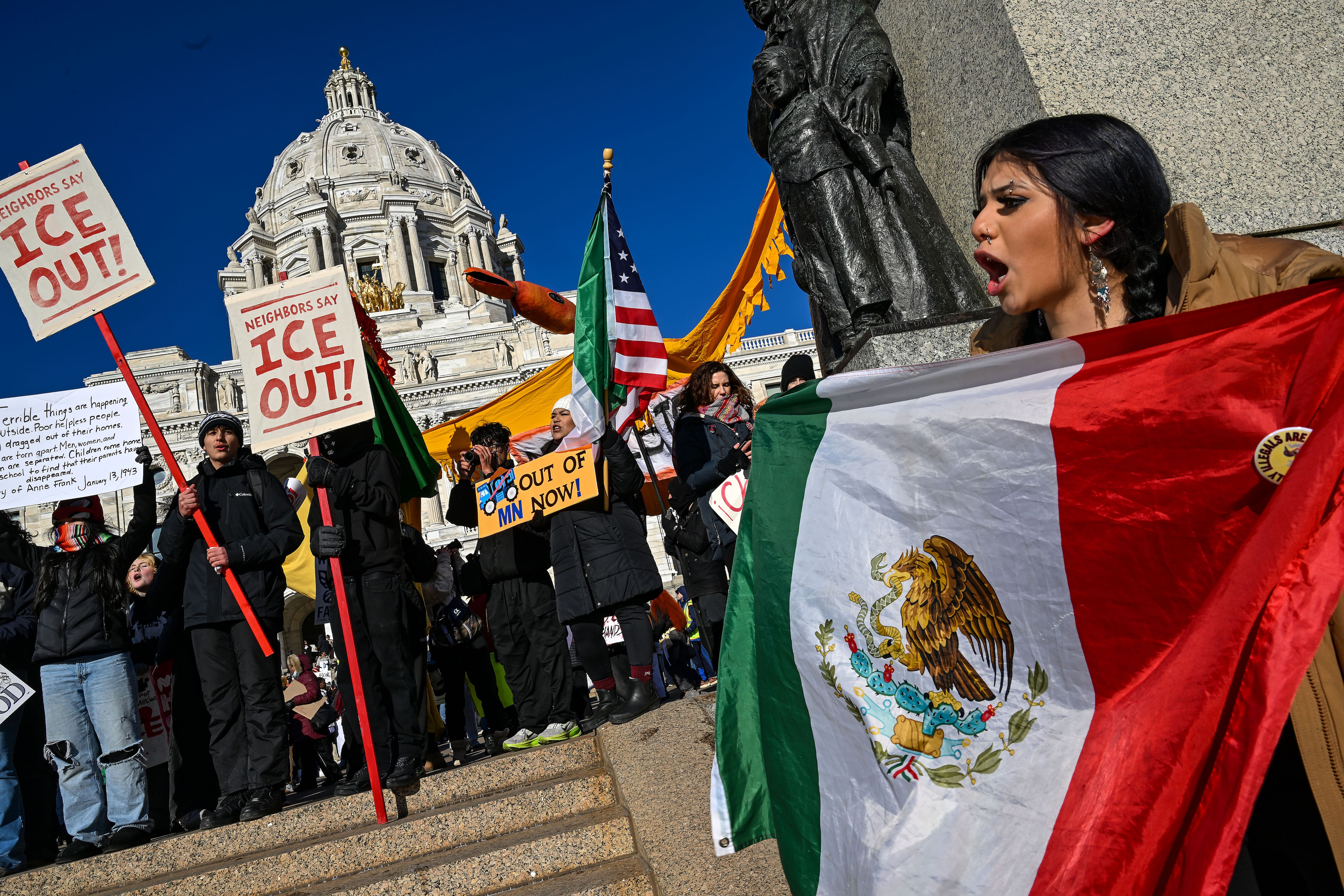 Amid the immigration crackdown in Minneapolis , polls show the US public mostly disapproves