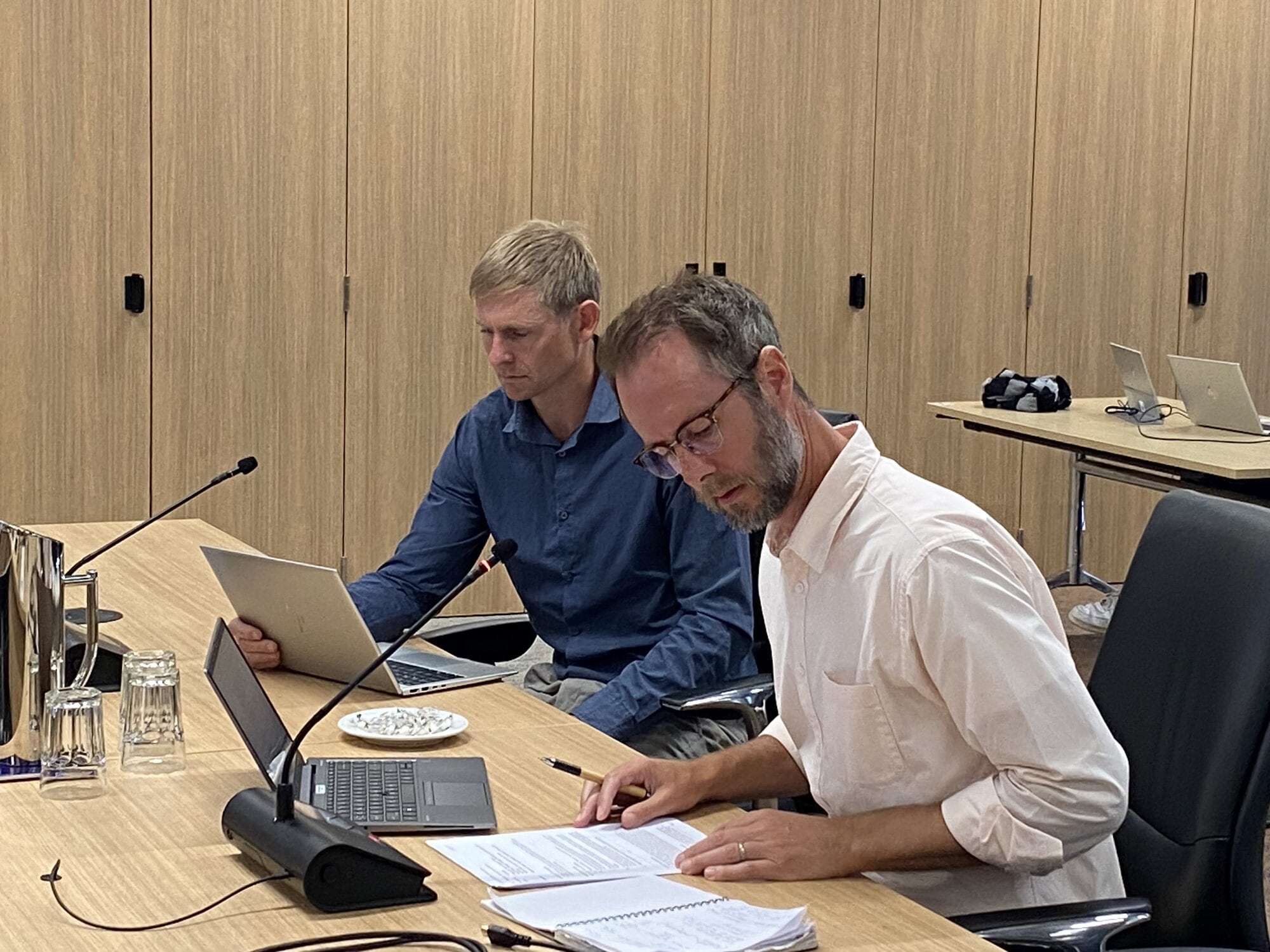 Tauranga City Council head of city planning and growth Andrew Mead and strategic planning and partnerships, spaces and places manager Ross Hudson. Photo / Ayla Yeoman