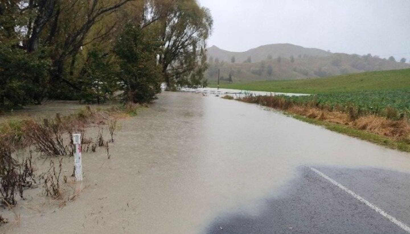 Elsthorpe Rd in Central Hawke's Bay on Tuesday morning just before 9am. Photo / Central Hawke's Bay District Council