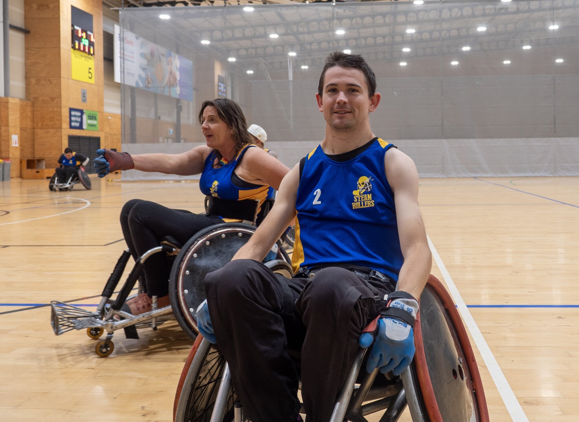  Steamrollers player Sam Fitness.