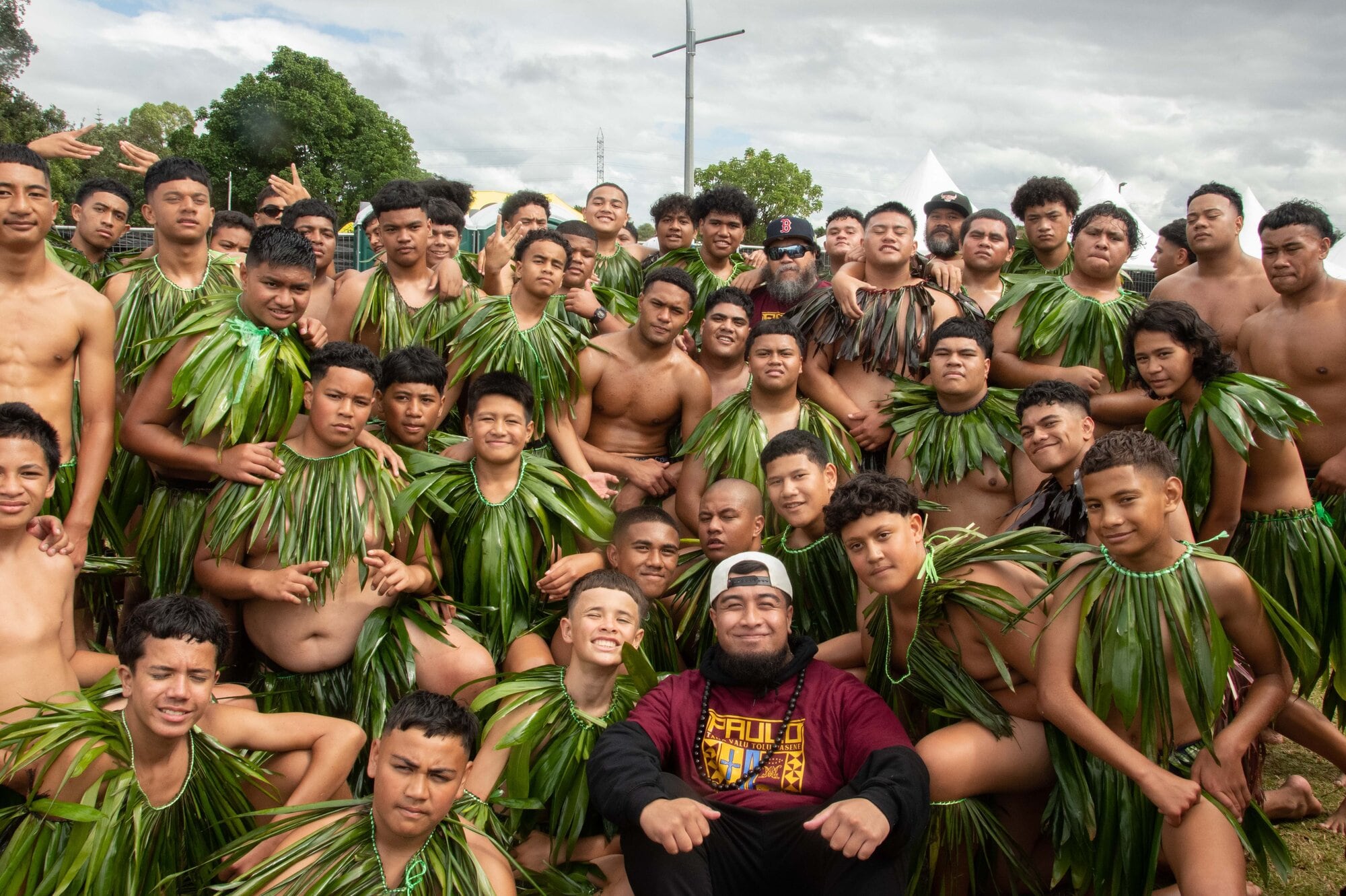St Pauls College Niuean Group celebrates backstage in 2024. Photo / Thomas Wandstraat