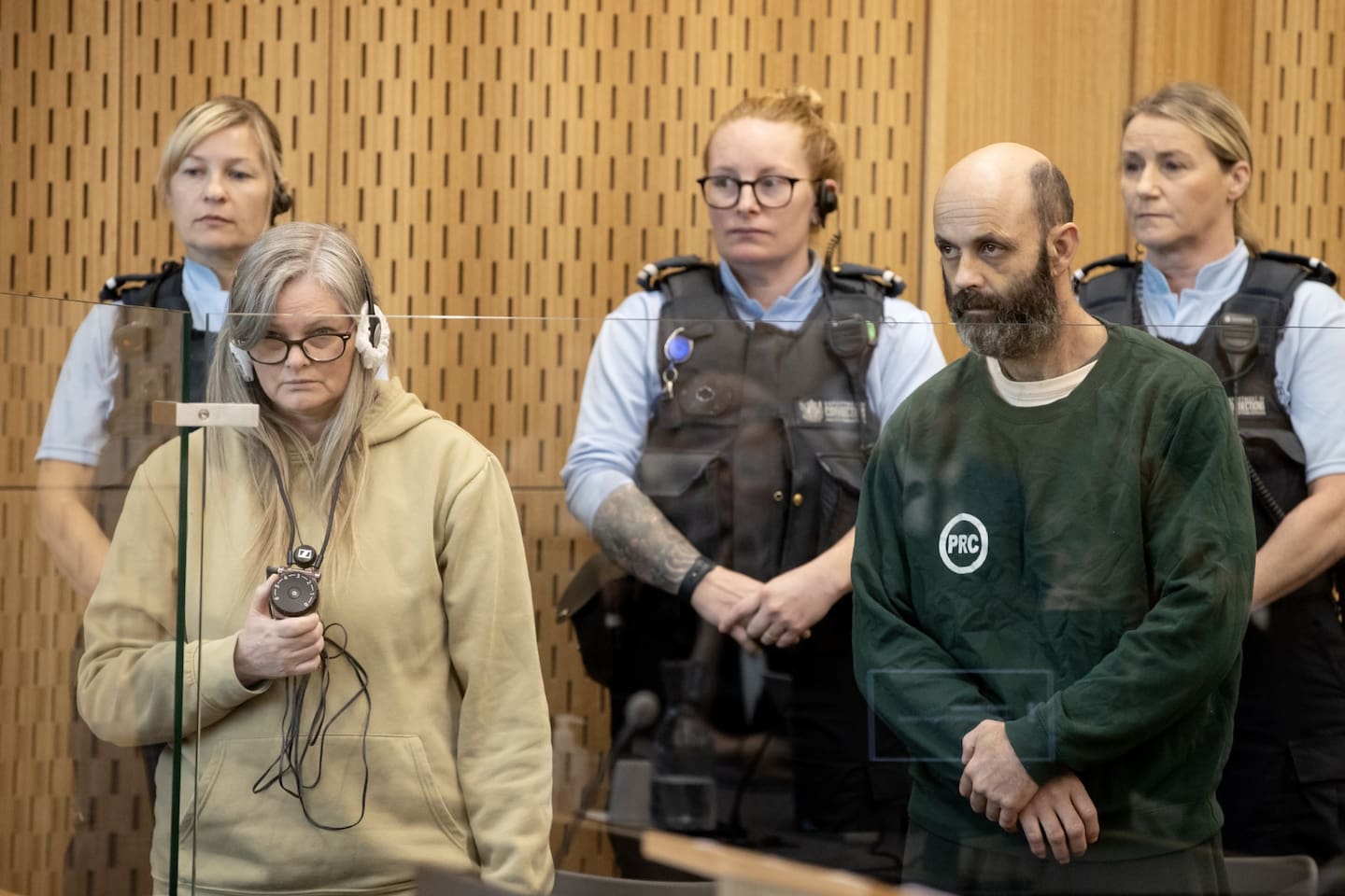 Rebecca Wright-Meldrum and David Hawken appeared for sentence at the High Court at Christchurch on April 19 for the murder of Angela Blakcmoore. Photo / POOL / Ian McGregor