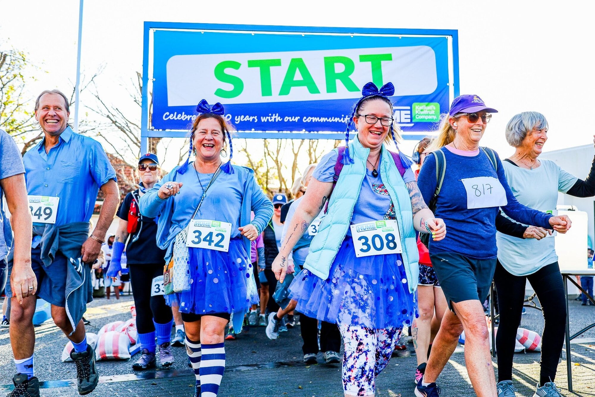  It was a blue takeover at 2024 Hume Pack-N-Cool Fun Run & Walk. Photo / That Guy Photography