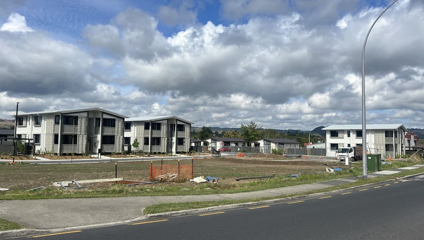 The 12 one-bedroom "container" homes on the coroner of Malfroy Rd and Ranolf St cost more than $630,000 each to build. Photo / Kelly Makiha