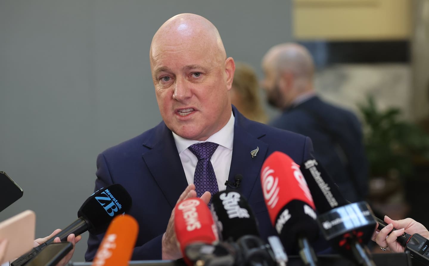 Prime Minister Christopher Luxon says a "trade war" will bring consequences for New Zealand. Photo / Mark Mitchell