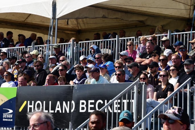 Sponsors and supporters packed the stands at the Tauranga Domain for the 2024 Bay of Plenty Steamers game against Northland. Photo: Bay of Plenty Rugby.