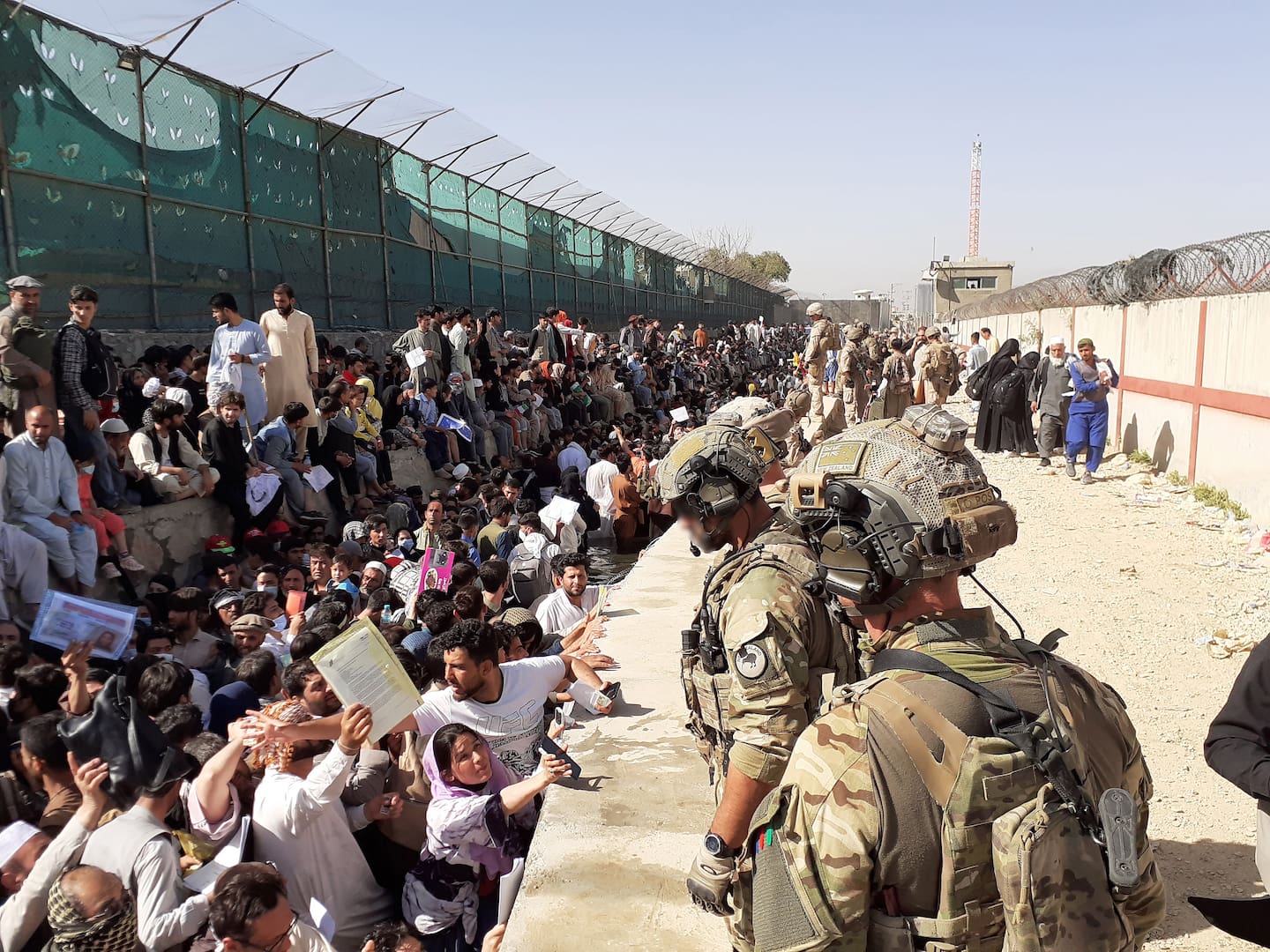 New Zealand special forces evacuating people from Kabul, Afghanistan, in 2021 as the Taliban once again took control of the country. Photo / NZDF