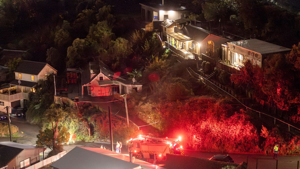 Lyttelton homes evacuated after landslide Lyttelton homes evacuated after landslide