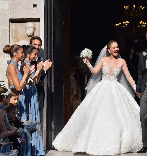 Swarovski heiress wears 46kg, $1.3million wedding dress - NZ Herald