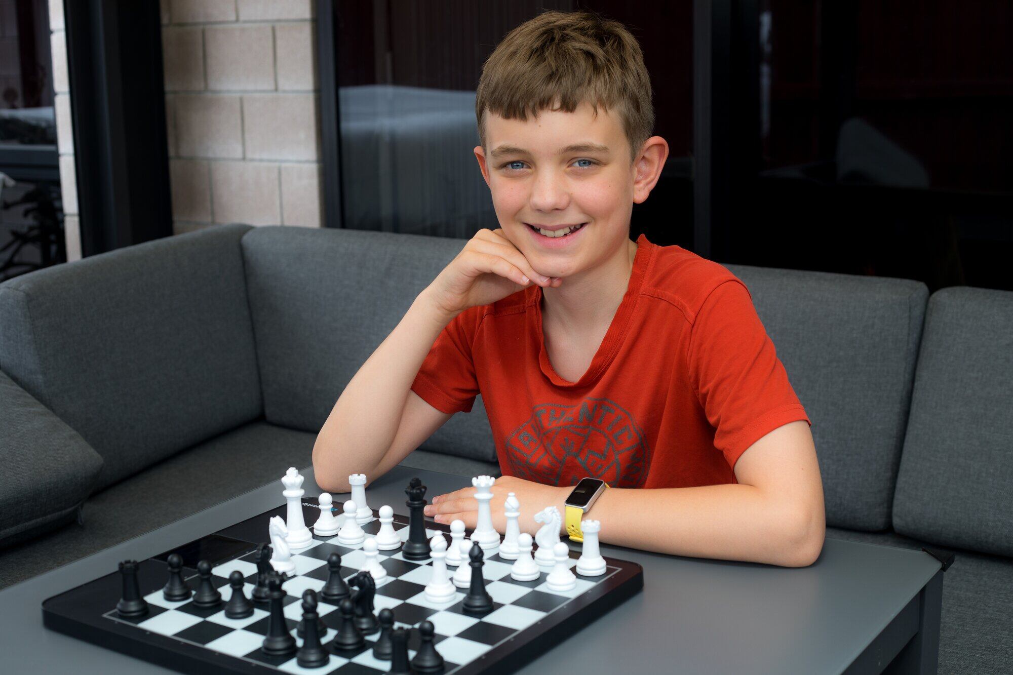  Young chess player Tom Docker, 11, who is preparing to compete in the Bay of Plenty Rapid Chess Tournament in February.  Photo / Jo Jones