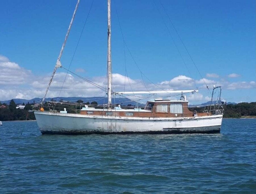  The Karangi has been moored off Ōmokoroa for over 20 years. Photo / Supplied.