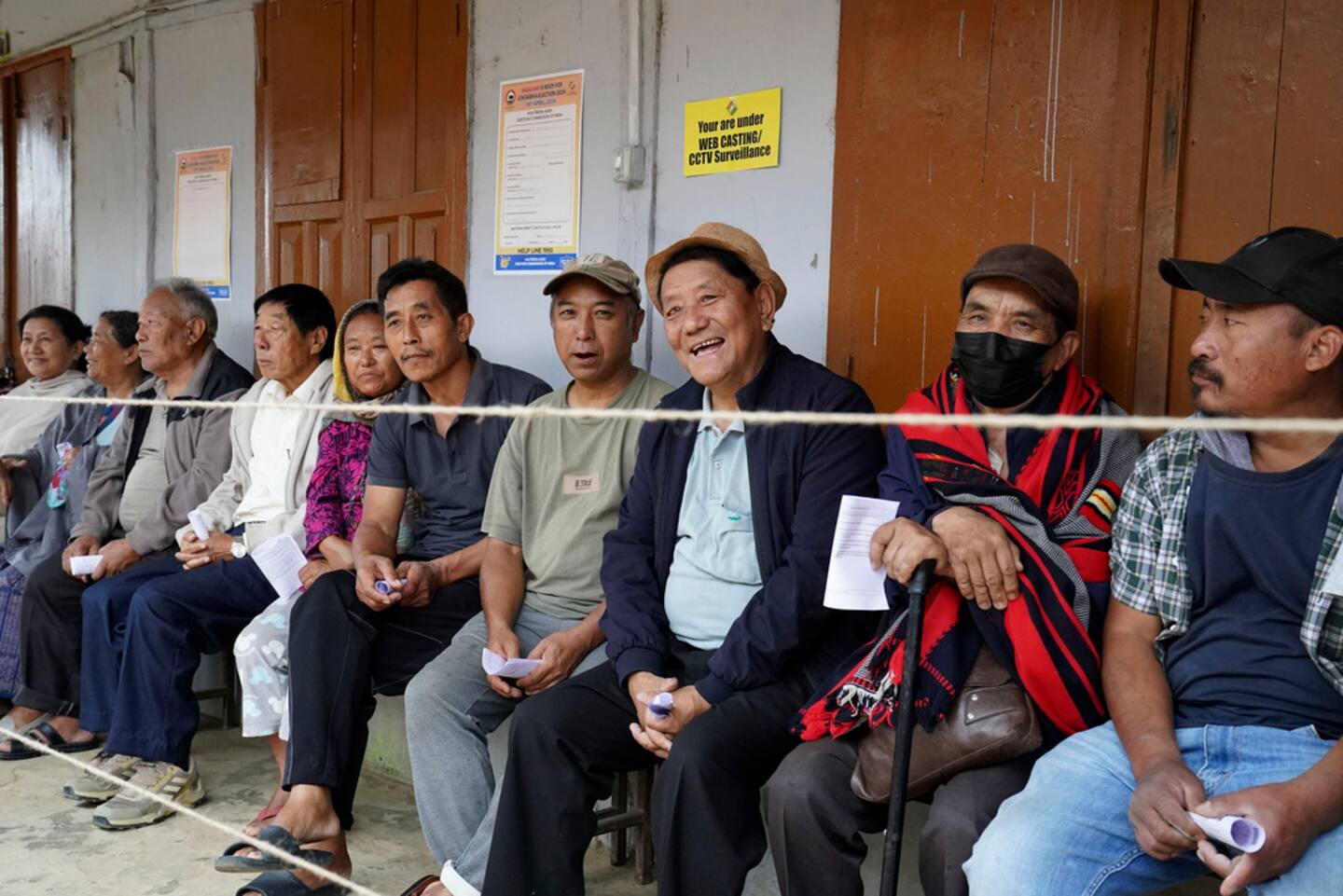 People wait to cast their votes during the first round of polling of India’s national election in Kohima village, in the northeastern state of Nagaland on April 19. Photo / AP