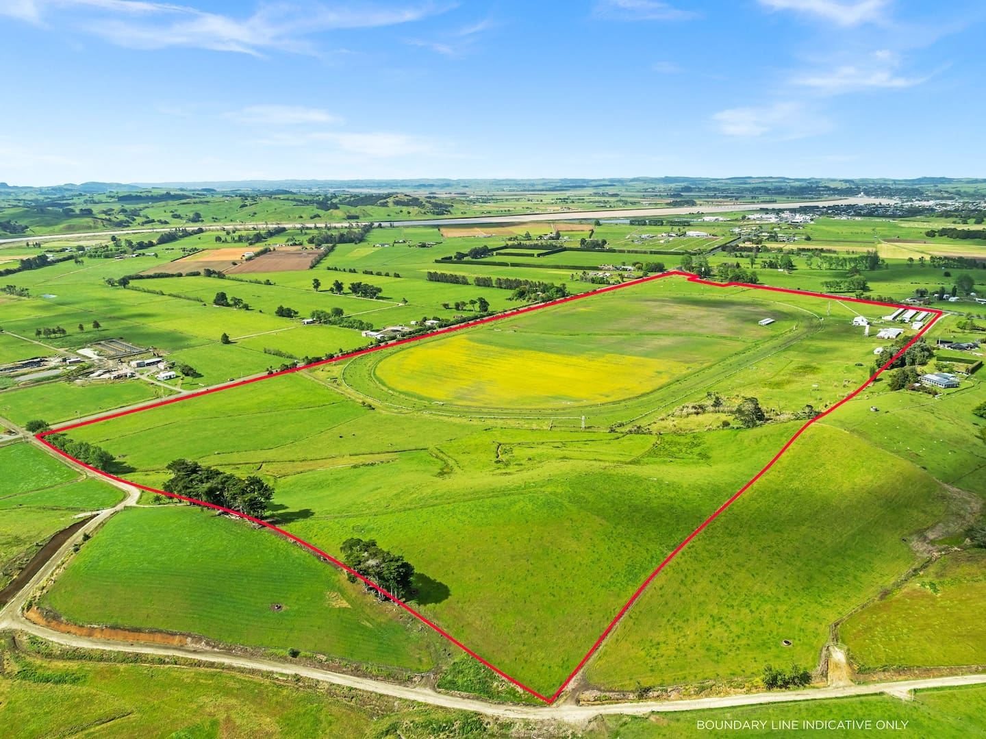 The Dargaville Racecourse is situated around 4km west of Dargaville and a private plan change means the land is now designated General Residential, Large Lot and Industrial. Photo / Bayleys