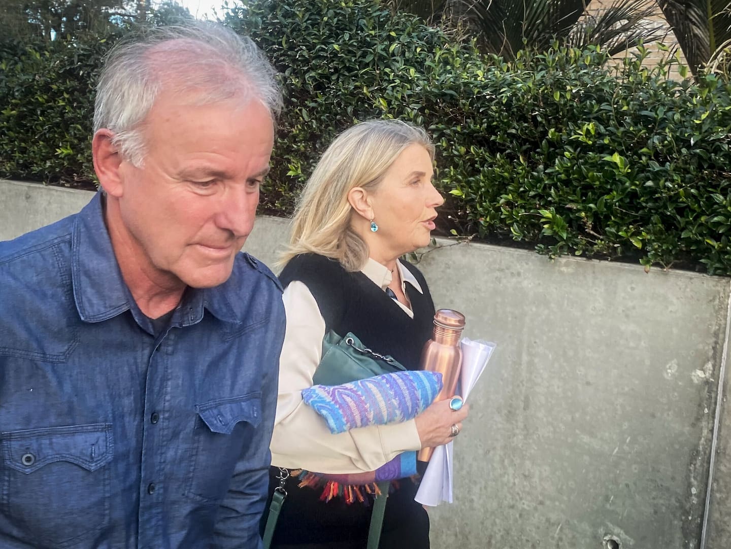 Liz Gunn leaving the Manukau District Court after being found guilty of assault. Photo / George Block