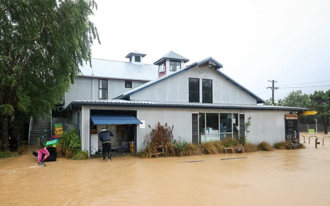 Canterbury's Little River flooding in February. Photo / RNZ, Nathan McKinnon