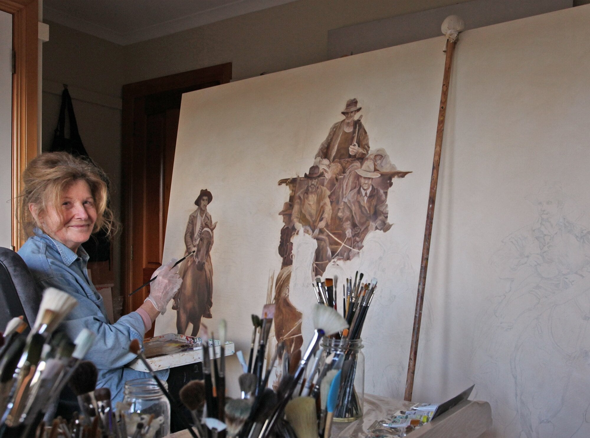 Artist Susan Harrison-Tustain said the painting process was more demanding than she thought it would be.