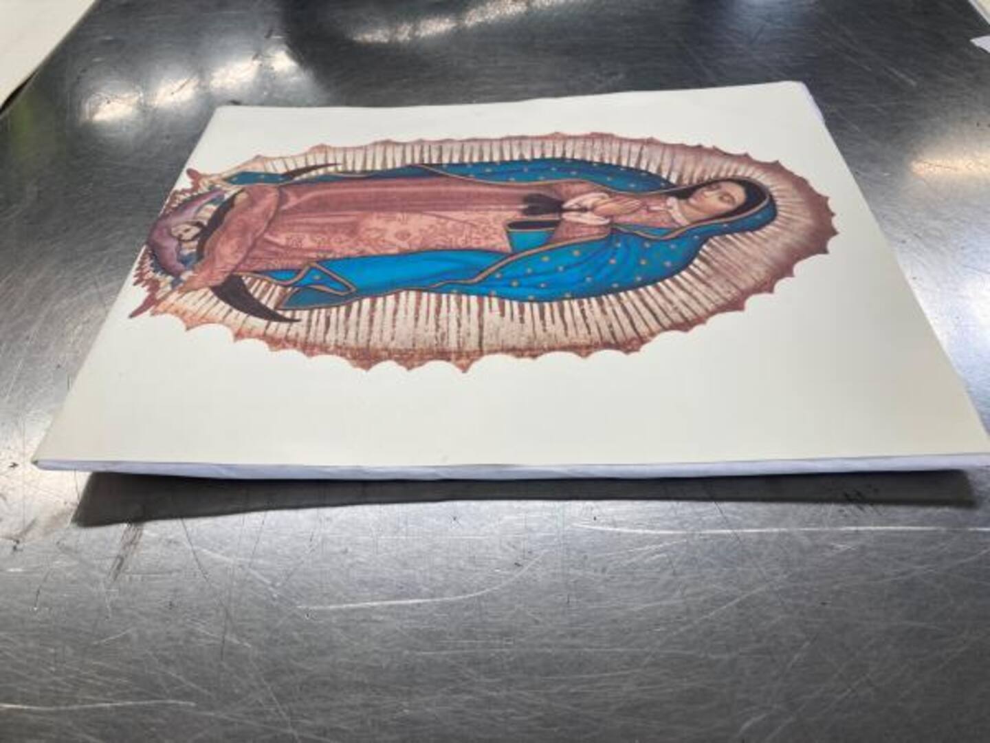 Some of the meth seized in Operation Bali was concealed in a package containing a picture of the Virgin Mary.  Photo / NZ Police