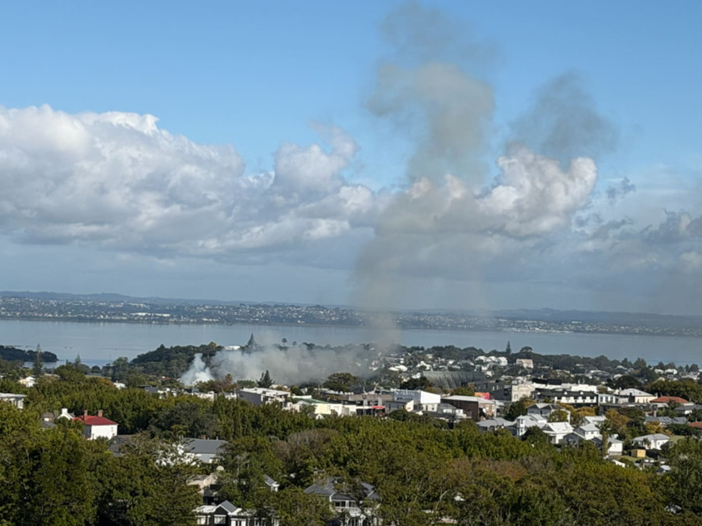 Fire and Emergency received multiple reports of a house fire in Ponsonby just after 10am.