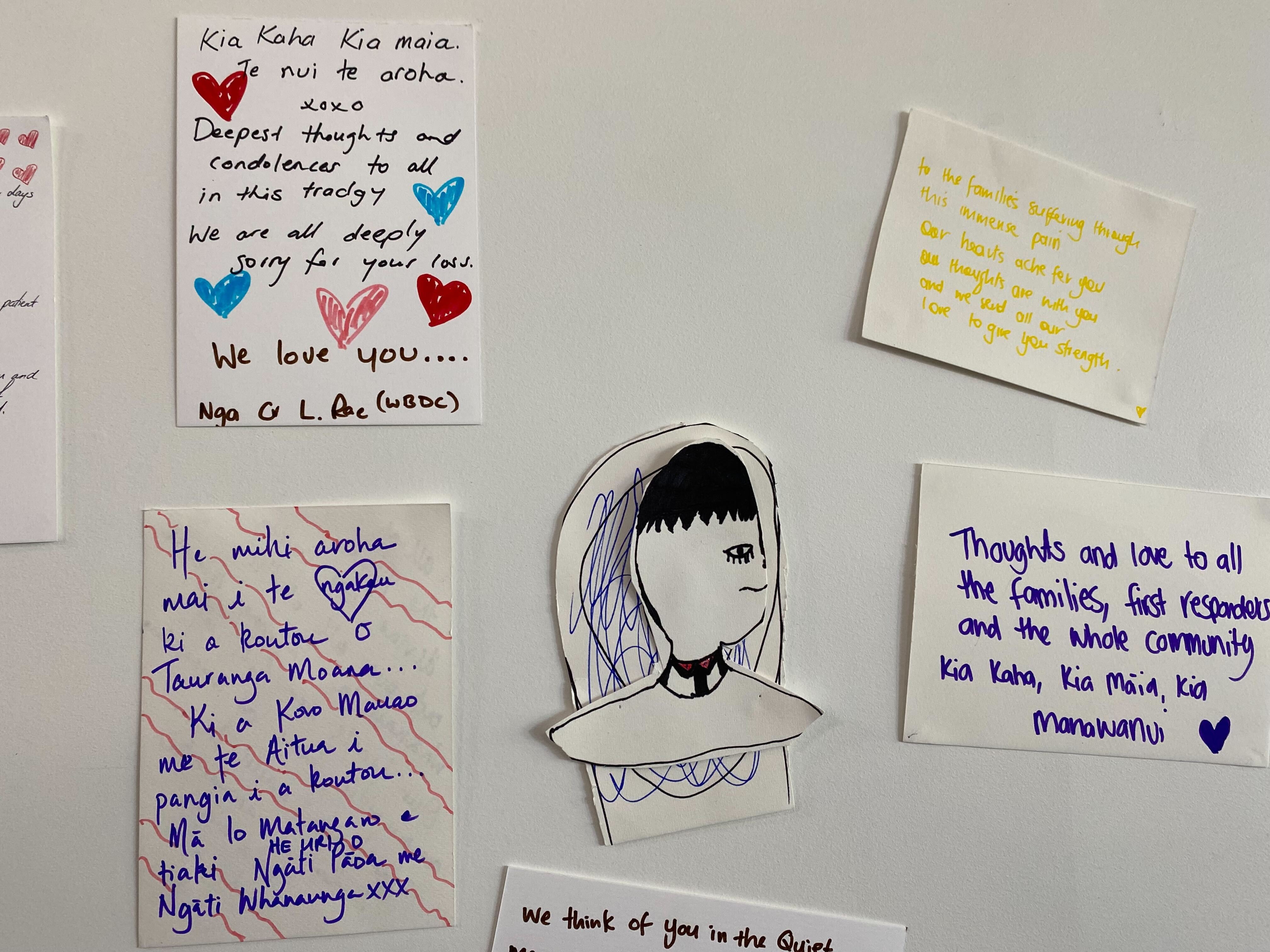 Artwork from the community displayed on the walls at the He Maimai Aroha Community Care Centre at Mount Maunganui. Photo / Rosalie Liddle Crawford