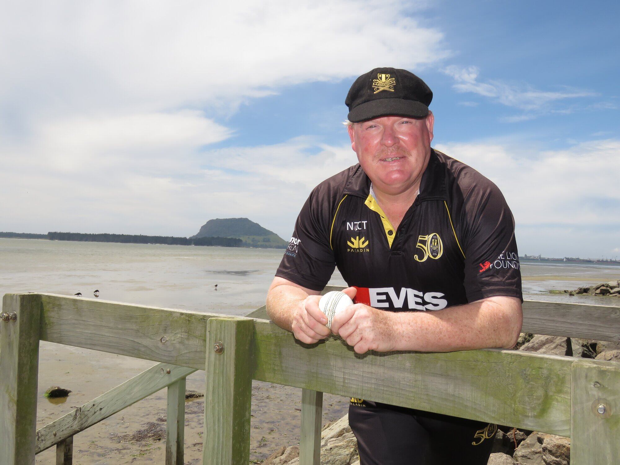  Scott Drabble with the tool of his trade. Photo / Merle Cave