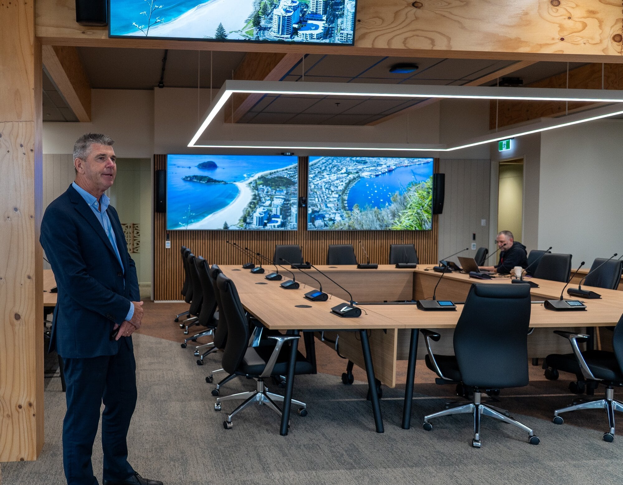 Tauranga City Council chief executive Marty Grenfell in the new chambers at 90 Devonport Rd. Photo / Tauranga City Council