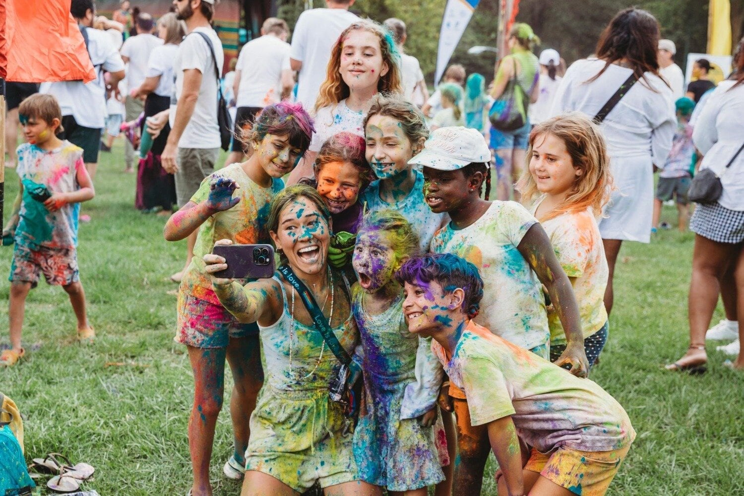 Getting the shot! Fun for all ages at the Holi Colour Splash. Photo/ Anna Menedez