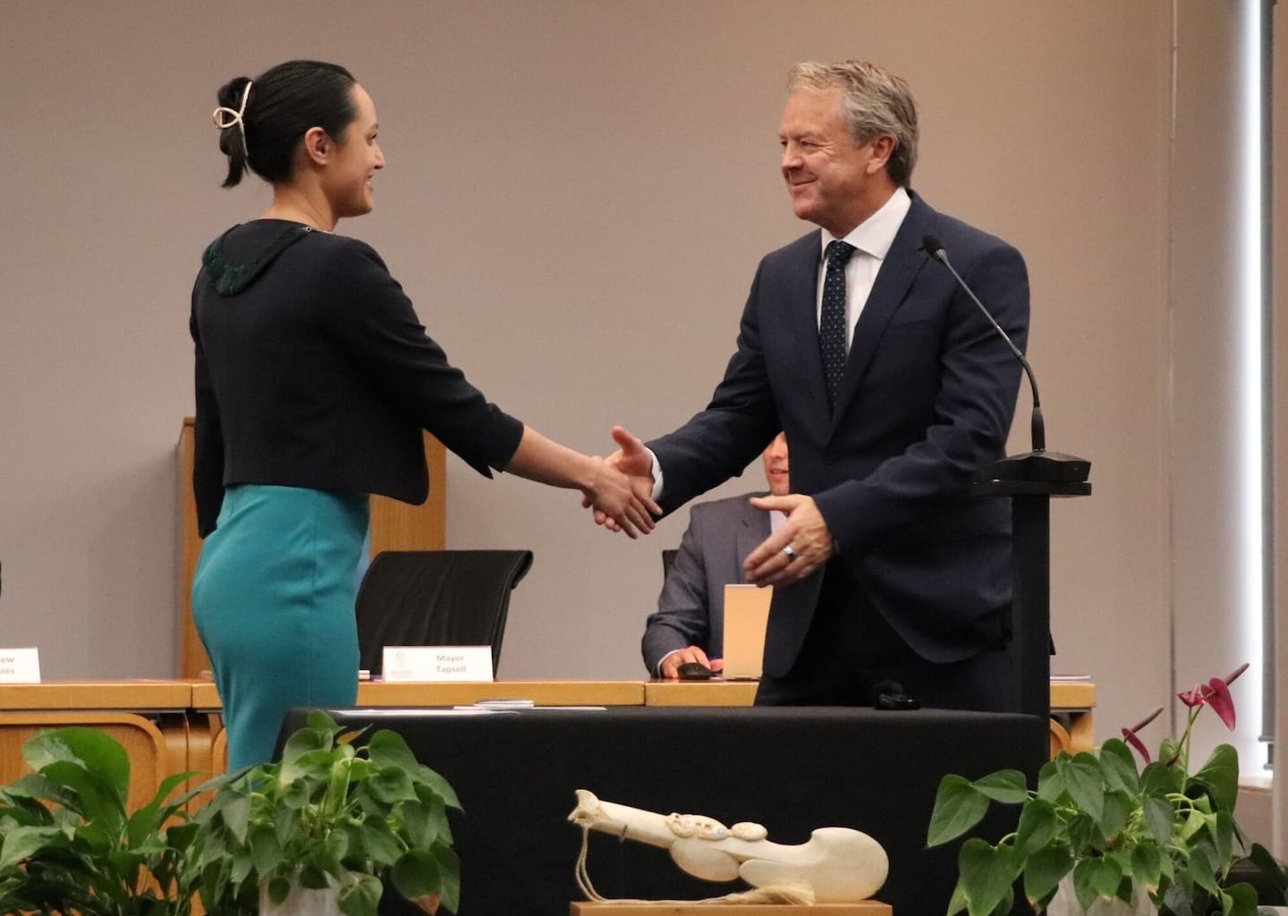 Rotorua Mayor Tania Tapsell and councillor Gregg Brown are on the Recovered Water Management Solution Working Group. Photo / Mathew Nash