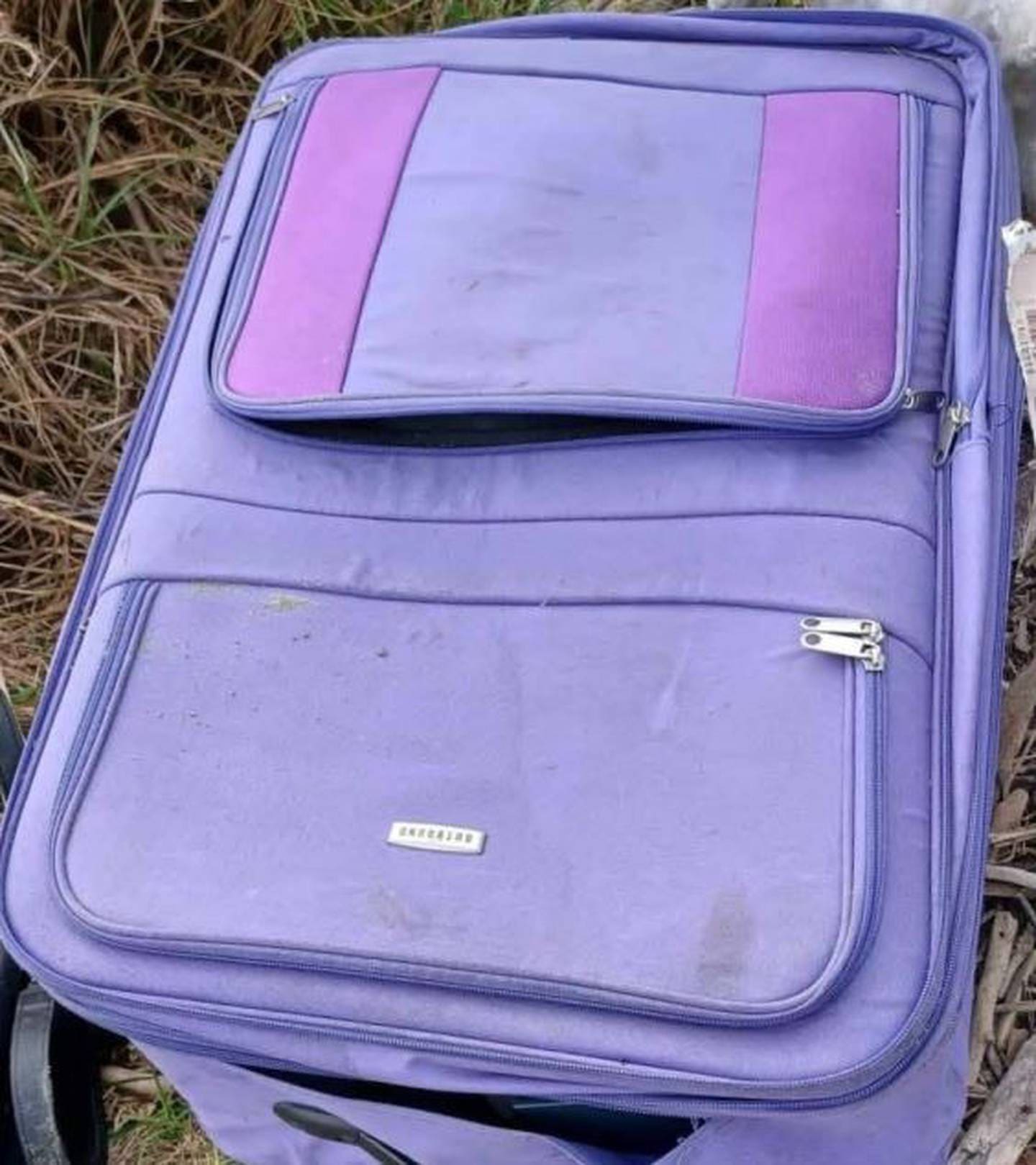 The purple suitcase police are seeking. Photo / NZ Police