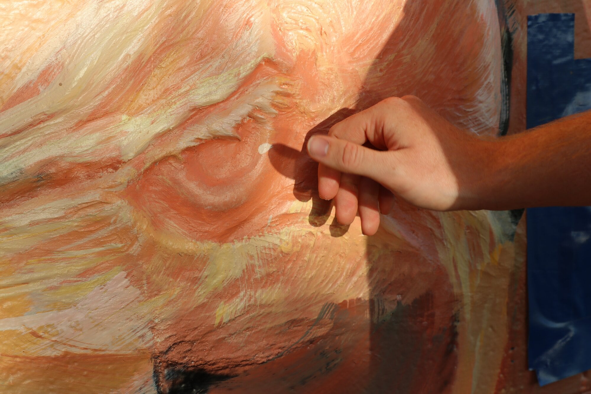  The guide dog featured in the 'Out Best Friends' mural at Memorial Park has raised tactile elements enabling those with low or no vision to trace its shapes by hand. Photo / Kelly O'Hara