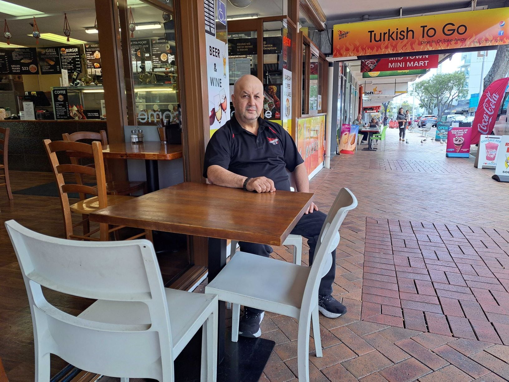 Turkish to Go Tauranga cafe owner Mas Eden. Photo / Sandra Conchie