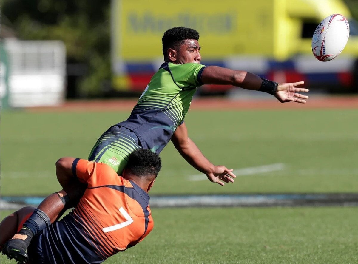 Veveni Lasaqa, then 17, while playing for the Power team at the 2019 Ignite7 tournament at The Trusts Arena in Auckland. Photo / Dave Rowland