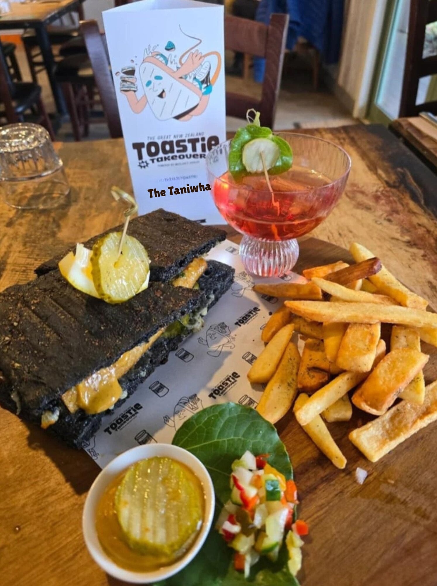 Surf Shack Eatery’s Taniwha Toastie which has won the People’s Choice in the 2025 Great NZ Toastie Takeover competition. Photo / Supplied