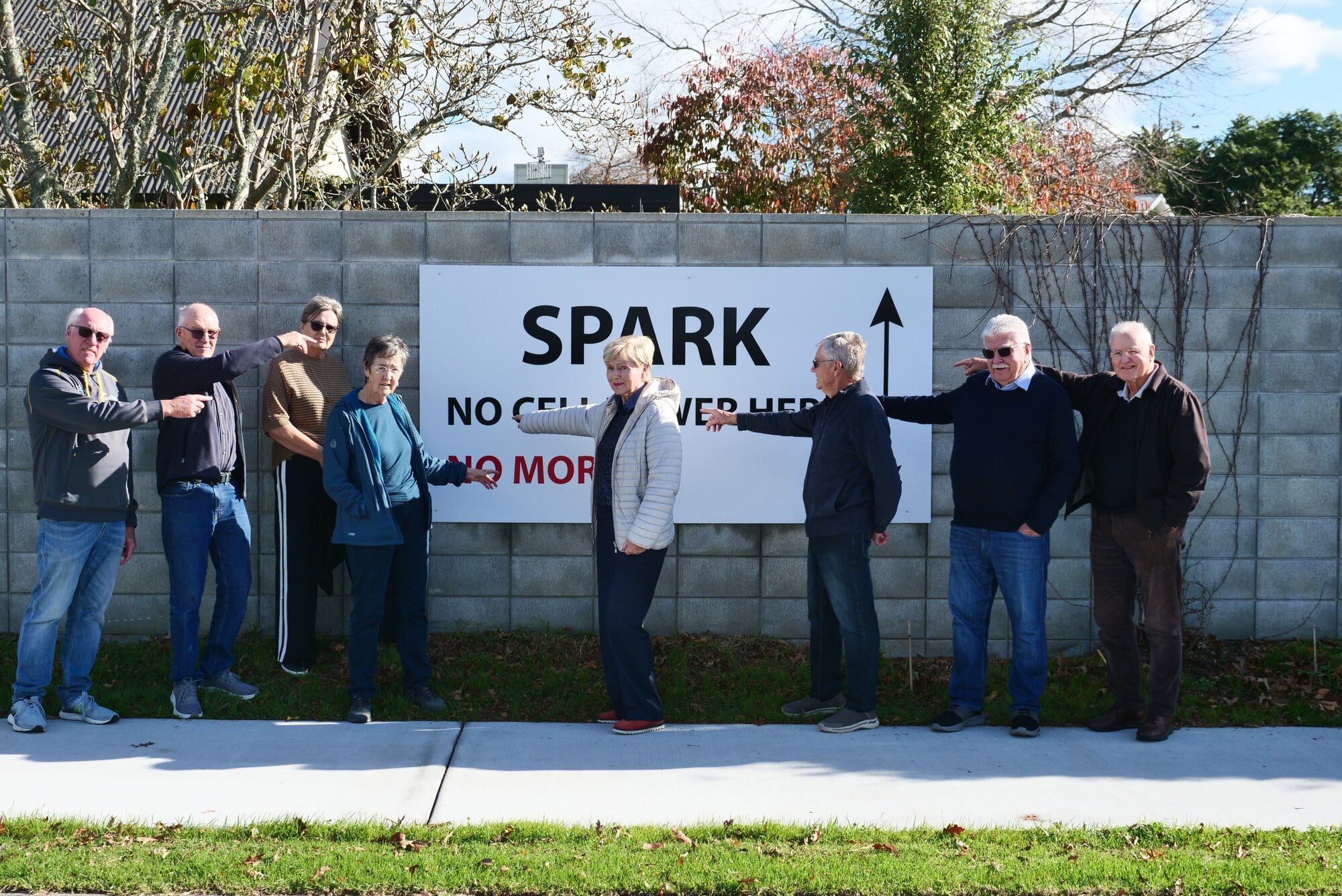  Bethlehem residents Richard Higginson, Peter Mulligan, Liz Turner, Margaret Murray-Benge, Stephen Hennesey, Russell Turner and Eric Coleman, says no to the proposed 5G Tower.