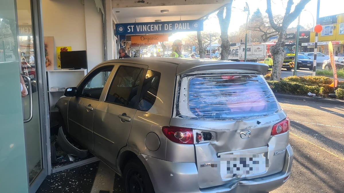 Tauranga crash: Car smashes through Greerton dental lab window