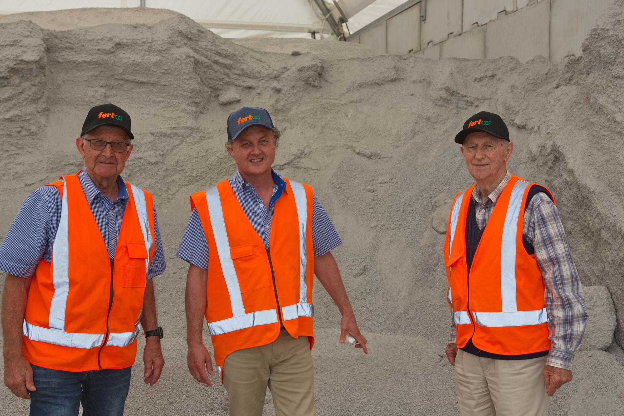 Ross Karl, left, Warwick Voyce and Frank King.