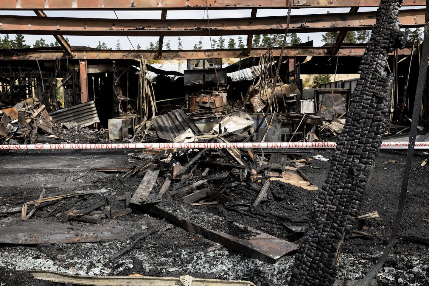 Ric's Restaurant at luxury golf course Te Arai Links was gutted in a blaze over the weekend. Photo / Dean Purcell