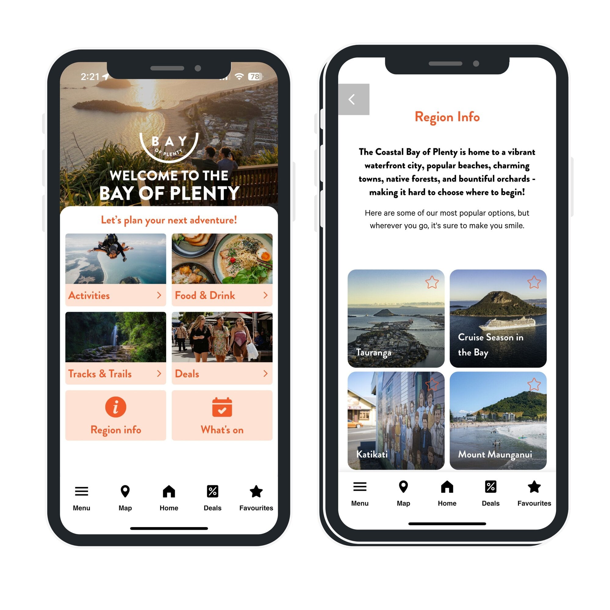 The Tourism Bay of Plenty app is constantly being updated to share important and inspirational information with locals and visitors. Photo / Tourism Bay of Plenty