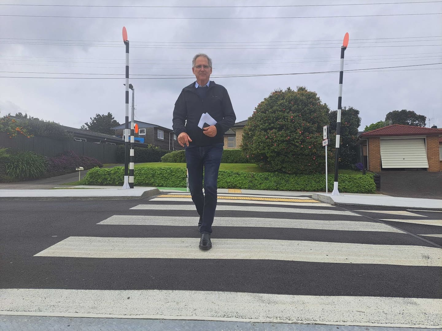 In Matua resident Don McBeth's view, the decision to install and then rip out a raised table crossing on Levers Rd was "wasteful spending". Photo / Sandra Conchie