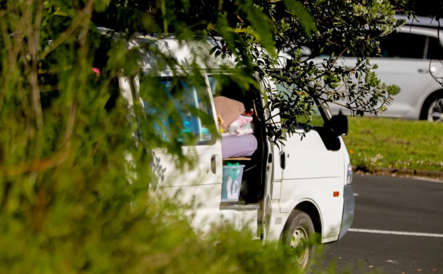 The carpark is a popular place for tourists and locals alike. Photo / Marika Khabazi, RNZ