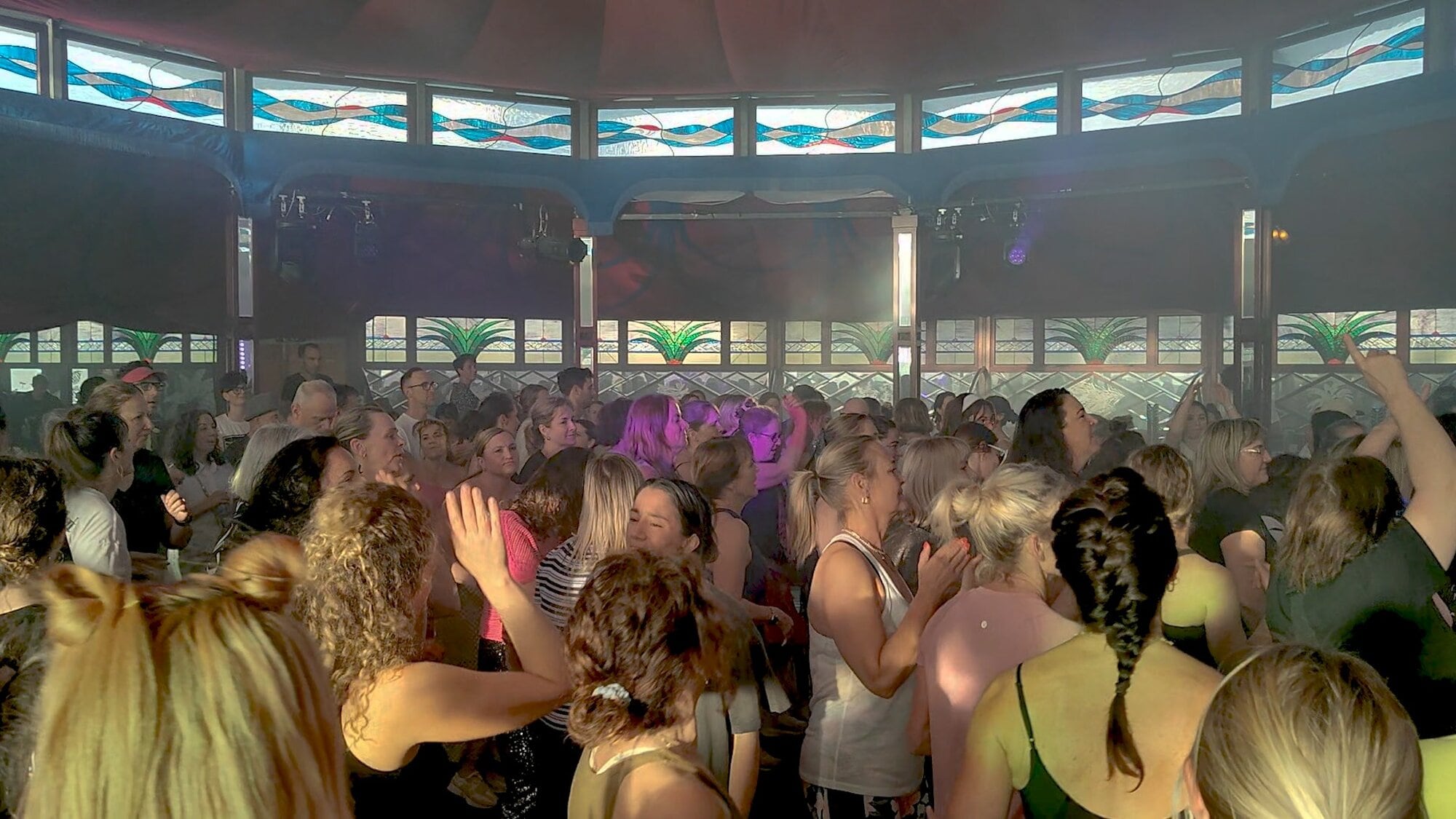 The morning rave in the Carrus Crystal Palace. Photo / Supplied