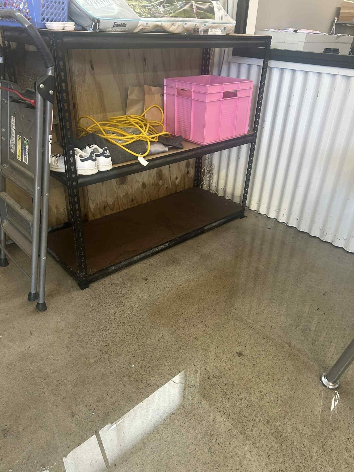  The shop floor filled with unwanted water in June 11. Photo / Supplied