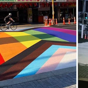 Police conduct search warrant after rainbow crossing on Auckland’s Karangahape Rd painted over, items seized
