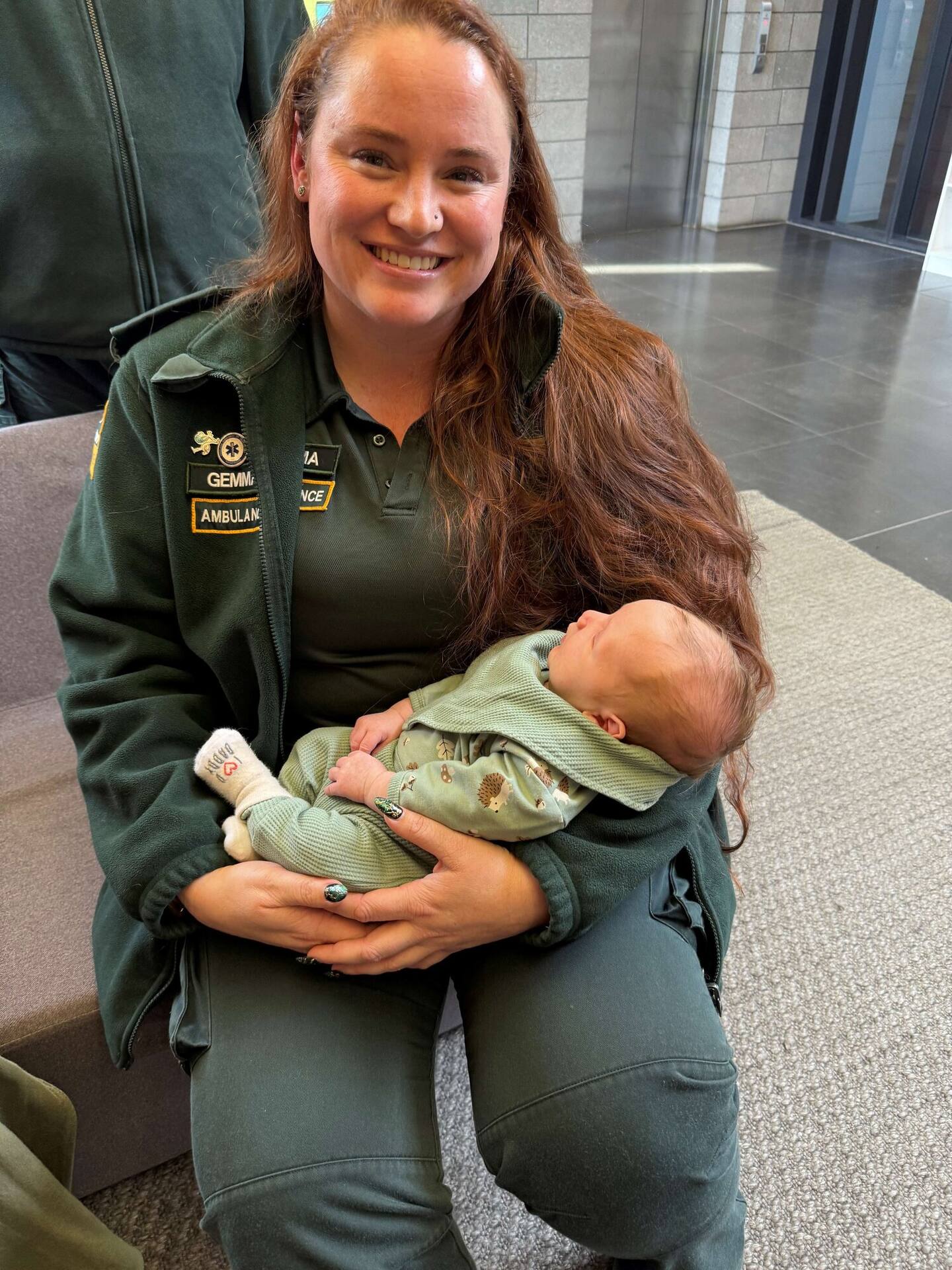 Gemma with baby Leonard Fox, aged four weeks. Photo / Supplied