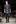 A model wears an outfit from Little Brother's winter collection, named Riff Raff, at a show in St Paul's Cathedral.