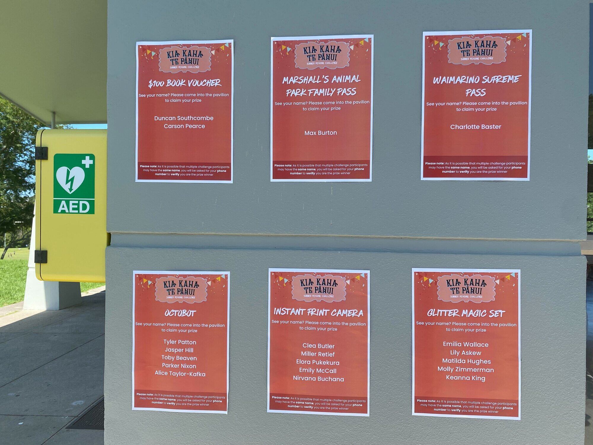  Winners of prizes in the the Kia Kaha te Pānui &ndash; Summer Reading Challenge. Photo / Rosalie Liddle Crawford