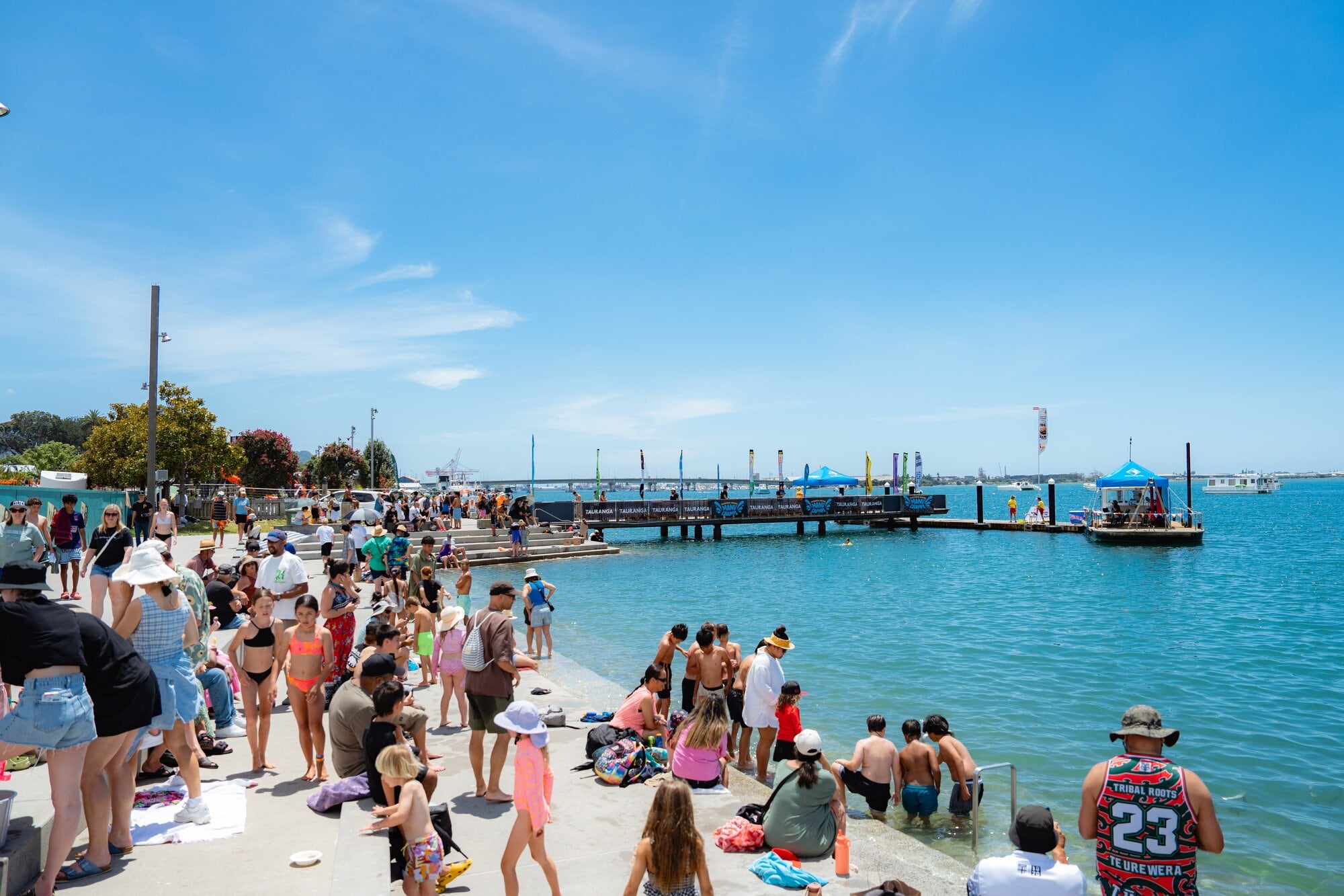 Last year crowds lined the Tauranga Waterfront to get glimpse of competitors doing their thing. Photo / Supplied