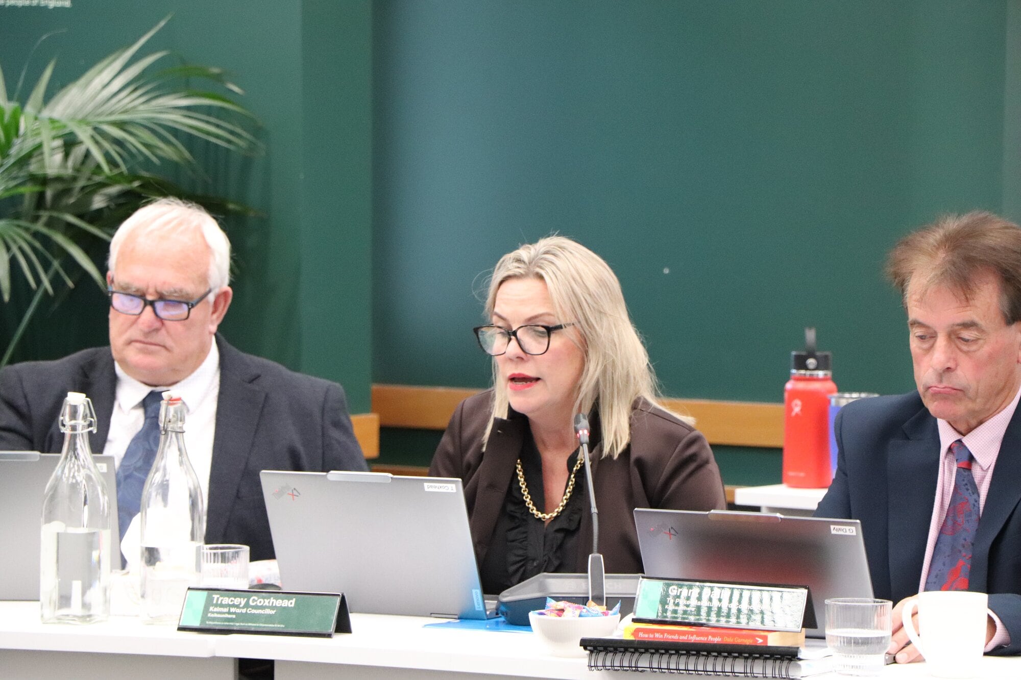 Western Bay of Plenty District councillors (from left) Shane Beech, Tracey Coxhead and Grant Dally. Photo / Ayla Yeoman